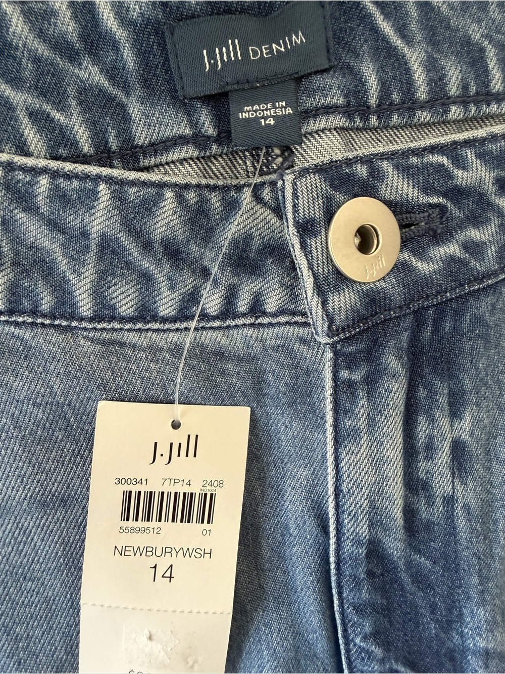 NWT J.Jill Denim Size 14 Newbury Wash A-Line Maxi Skirt Tencel - Picture 4 of 7